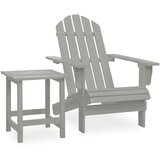  Vrtni stol Adirondack z mizo trden les jelke siv, (20704514) Cene