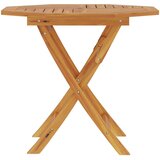  Preklopni vrtni stol Prirodna 90 x 90 x 75 cm Čvrsto teak drvo | shoptok.hr