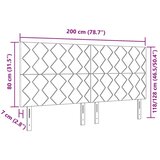 vidaXL vzglavje z vzorcem diamantnih blokov svetlo siva 200 cm tkanina, (22080581) | Shoptok.si