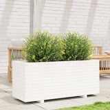  Vrtna sadilica bijela 110x40x49,5 cm od masivne borovine | Eponuda.com
