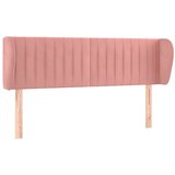 Maison Chic posteljno vzglavje - vzglavna omarica - nočna omarica z ušesi roza 147x23x78/88 cm žamet, (21712121) | Shoptok.si