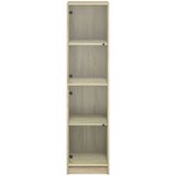 vidaXL Visoka komoda sa staklenim vratima boja hrasta 35 x 37 x 142 cm | shoptok.hr