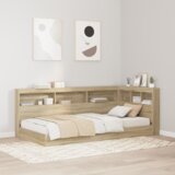 vidaXL Poličasta postelja Sonoma hrast 75x190 cm iz inženirskega lesa | Shoptok.si