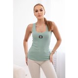 Kesi Striped blouse with a dark mint metal plate | shoptok.hr