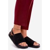Boto Women's Sandals Made Of Eco Suede On Platform Black Migola | ePonuda.com