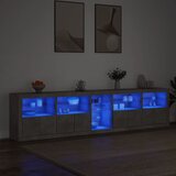  Komoda s LED svjetlima siva boja betona 283x37x67 cm | shoptok.hr