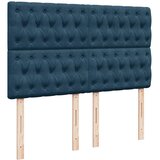  s oprugama i madracem tamnoplavi 140x200 cm baršunasti | shoptok.hr