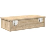 vidaXL Stenska polica s predali sonoma hrast 60x28x15 cm inž. les | Shoptok.si