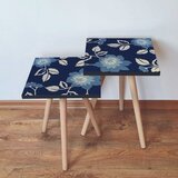 Hanah home 2Shp60 - navy blue navy bluebluebeige nesting table (2 pieces) | ePonuda.com