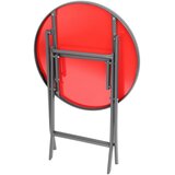  SASKA GARDEN 1056074 balkonski vrtni set – okrugli stol + 2 sklopive stolice, crveni | shoptok.hr