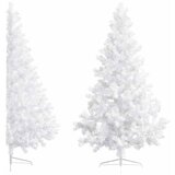  Umjetna osvijetljena polovica božićnog drvca bijela 210 cm | shoptok.hr