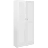 Sijaj ormarić za knjige visoki sjaj bijeli 82,5x30,5x185,5 cm iverica | shoptok.hr