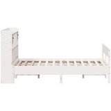 vidaXL Krevet s regalom z knjige bez madraca bijeli 150x200cm borovina Cijene