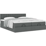 vidaXL Okvir kreveta s madracima tamnosivi 180x200cm tkanine | shoptok.hr