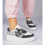 Gemre Black sneakers with glitter and animal print Bertula | Shoptok.si