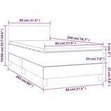  Krevet box spring s madracem LED krem 80x200 cm od umjetne kože - Krema 80 x 200 cm Gladak dizajn | shoptok.hr
