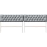 vidaXL Tapecirani uzglavlje Svijetlo siva 200 cm Čvrsto borovo drvo | shoptok.hr