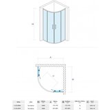 Copen Tuš kabina CONCEPT STAR R90x200cm staklo 8mm providno (C-02-8290) | ePonuda.com