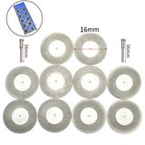 INF Komplet diamantnih rezalnih plošč za rezanje dragih kamnov, keramike, stekla 10 kosov 16 mm, (22126842) | Shoptok.si