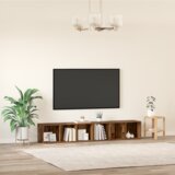vidaXL Set TV komoda 2 pcs 37 x 35 x 107 cm Konstruirano drvo | shoptok.hr