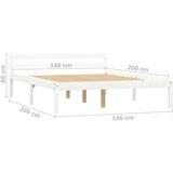  Za krevet od masivne borovine bijeli 140 x 200 cm | shoptok.hr