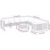 11-dijelni set vrtnih sofa od poliratana s jastucima bež | shoptok.hr