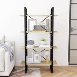 Ormarić za knjige s 4 razine boja hrasta 80x30x140 cm iverica | shoptok.hr
