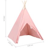  Dječji šator tipi od breskvine kore ružičasti 120x120x150 cm | Shoptok.si