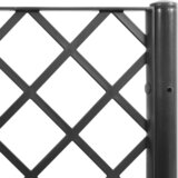  Vrtna sadilica s rešetkom crna 120 x 40 x 142 cm PP | shoptok.hr
