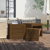  3-dijelni set vrtnih kutija boja meda od masivne borovine | shoptok.hr