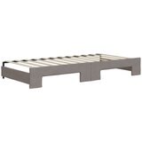  Dnevni krevet na razvlačenje smeđesivi 90 x 200 cm od tkanine | shoptok.hr