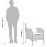  7-dijelni vrtni blagovaonski set sivi od poliratana Siva Dužina stola 200 cm | shoptok.hr