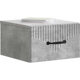  Noćni ormarić za montažu na zid Betonska siva 34,5 x 33 x 20 cm | shoptok.hr