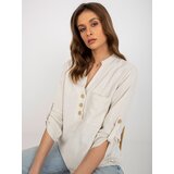 RUE PARIS Shirt-WN-KS-VE51.30X-light beige | Shoptok.si