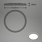 BRILO plafonjera led 22 w 3000 lm 4000 k 42x2,9 cm bc crna | shoptok.hr