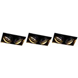 QAZQA Komplet 3 vgradnih reflektorjev črn GU10 AR111 trimless 2-light - Oneon Cene