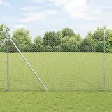  Ograda od lančane veze 10 x 1,6 m Pocinčani čelik Srebrno | shoptok.hr