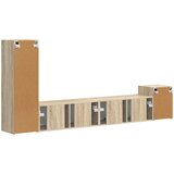  Set TV komoda Zidne 3 pcs Sonoma hrast Konstruirano drvo | shoptok.hr