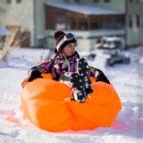 Kondela Napihljiva vreča za sedenje/ležanje, oranžna, LEBAG | Shoptok.si