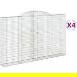  Lučne gabionske košare 4 kom 300x30x180/200cm pocinčano željezo | shoptok.hr