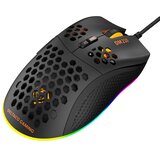 DELTACO GAMING Ultra-Light Gaming Miš, 6400 DPI, RGB, Gumeni Bočni Grip, Crni | shoptok.hr