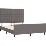  Okvir za krevet s uzglavljem sivi 140x200 cm od umjetne kože | shoptok.hr