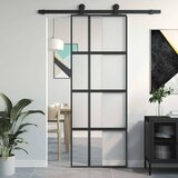  Klizna vrata crna 76x205 cm od kaljenog stakla i aluminija Cijene