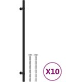  Ručke za ormarić 10 kom crne 320 mm od nehrđajućeg čelika | shoptok.hr