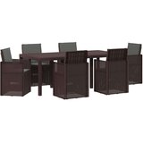  Komplet za jedilnico v vrtu 7 pcs Rjava in antracit PP, (5000301235) | Shoptok.si