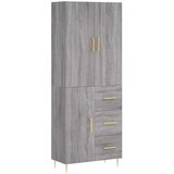  Visoka komoda siva sonome 69,5x34x180 cm od konstruiranog drva | shoptok.hr