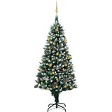 vidaXL Umetna novoletna jelka z LED lučkami, bučkami in storži 240 cm | Shoptok.si