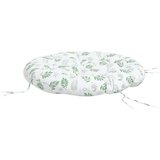  Okrugli jastuk s uzorkom lišća Ø 100 x 11 cm od tkanine Oxford - Bijela i zelena 100 x 11 cm 1 | shoptok.hr