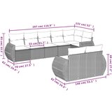 vidaXL 8-dijelni set vrtnih sofa s jastucima smeđi od poliratana | shoptok.hr