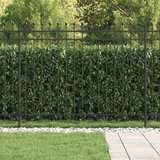  Obročasta ograja Črna 200 x 200 cm Prašno lakirano jeklo, (5000157853) | Shoptok.si